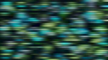 Glitch and pixel noise dynamic visual effect on a screen. Motion. Color distortions with blurred blinking horizontal stripes, seamless loop. video