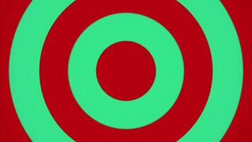 Colorful contrasting radio waves, radar or sonar, hypnotic effect, seamless loop. Design. Pulsating wide colorful rings. video