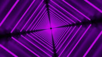 Purple corridor.Design. A bright purple enclosed space in abstraction spinning around and moving forward. video