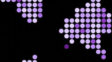 Colored dots move in musical style on black background. Design. Dots move and twinkle in retro style. Retro style background with dotted musical movements video