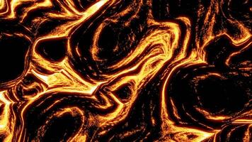 Abstract computer animated fire background simulating a fiery plasma on a black background. Design. Flowing hot melted lava. video