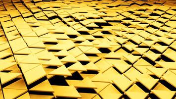 Surface of 3d triangles moving in waves. Design. Wave oscillations on surface of triangles. Geometric surface with triangles oscillates and vibrates video
