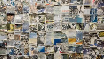Crumpled magazine background photo