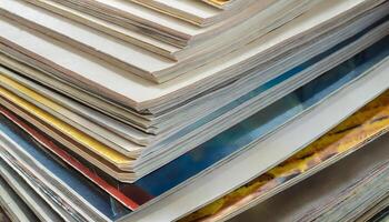 Crumpled magazine background photo