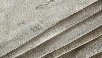 Crumpled newspaper texture background photo