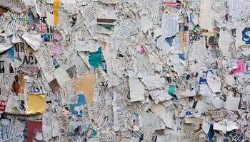 Crumpled newspaper texture background photo