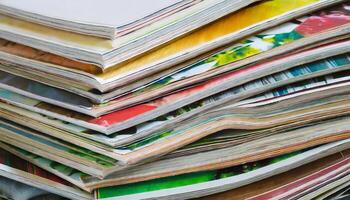 Crumpled magazine background photo
