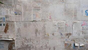 Crumpled newspaper texture background photo