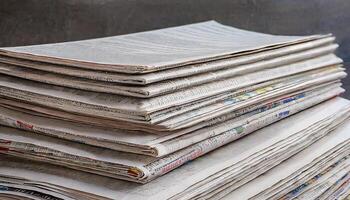 Crumpled newspaper texture background photo