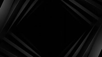 Geometric squared monochrome tunnel, seamless loop. Design. Flying through the endless dark corridor with rhombus silhouettes. video