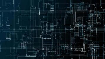 Abstract circuit line digital seamless loop motion background video