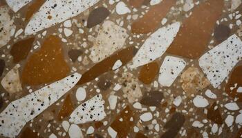 Wall background with terrazzo texture and pattern photo