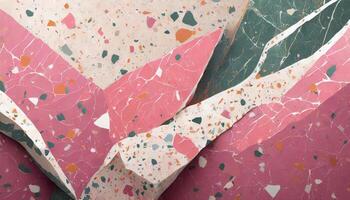 Wall background with terrazzo texture and pattern photo