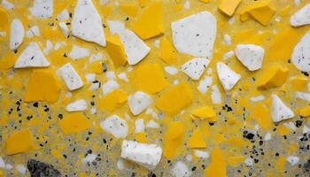 Wall background with terrazzo texture and pattern photo