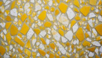 Wall background with terrazzo texture and pattern photo