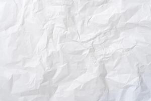 Wrinkled or crumpled white stencil or tissue paper texture used for crumpled paper background texture photo