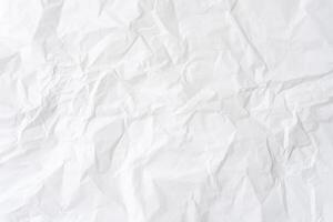 Wrinkled or crumpled white stencil paper or tissue after use in toilet or restroom with large copy space used for background texture in decorative art work photo