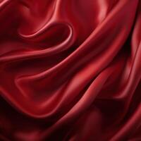 Red silk fabric cloth texture background photo