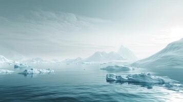 Arctic Seascape with Majestic Icebergs photo