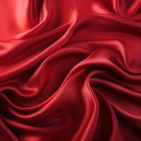 Red silk fabric cloth texture background photo