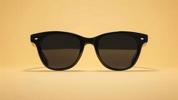Sleek Black Sunglasses with Studio Lighting on Minimal Background photo