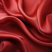 Red silk fabric cloth texture background photo