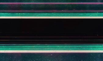 VHS effect blankets the composition mimicking white noise over a grunge film texture photo