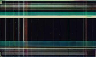 VHS effect blankets the composition mimicking white noise over a grunge film texture photo