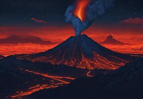 Dance Macabre A Panoramic View of Eruptions Devastating Beauty photo