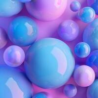 Vibrant abstract background with floating translucent bubbles, vibrant abstract art concept photo