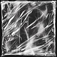 A collection of black plastic textures or square-shaped polyethylene textures with the effect of damage and scuffs. photo