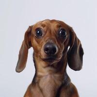 A full-body image of a dachshund dog, displayed with no backdrop for clear, versatile use on a transparent background. photo