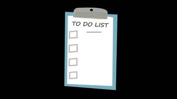 Checking Checklist Clipboard with a to do list background video