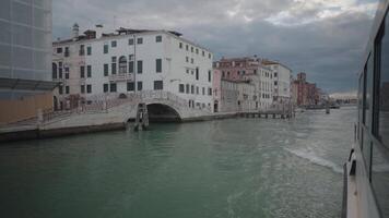 The atmosphere of Venice in the late afternoon, the view from the water bus Venice Vaporetto. video