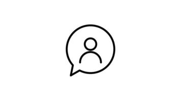 Animated user icon in outline style video