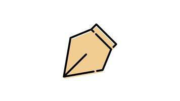 Editing tool animation icon in outline style video
