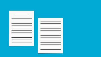 an illustration of the completeness of a document. suitable for administrative illustration video