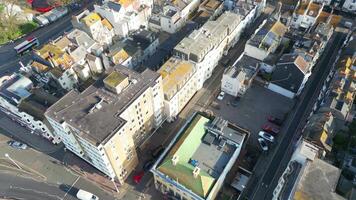High Angle Footage of Brighton seaside resort and Beach City of East Sussex, England Great Britain. May 10th, 2024 video