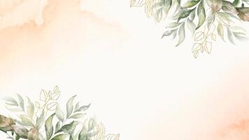 Watercolor floral background with a touch of elegance. A beautiful frame adds botanical vibes. video