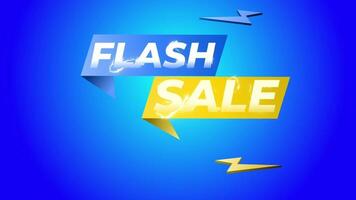 flash sale banner, flash sale, flash sale background, sale, Animation of flash sale electric text on blue background. Social media and digital interface concept digitally generated . video