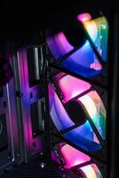 RGB LED Fans Inside Computer Case photo