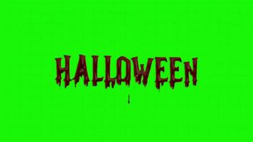 Helloween writing on a green background. Seamless looping 4k time-lapse animation background video