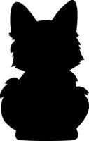 Doodle dog Cartoon stencil vector