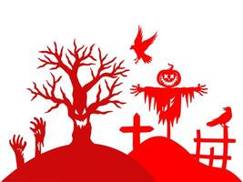 Halloween Line Art Outline Background vector
