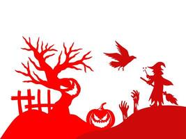 Halloween Sketch Line Art Background vector