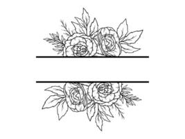 Flower Frame Outline Background Illustration vector