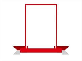 Indonesian Flag Frame Outline Background vector