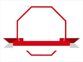 Frame Indonesian Flag Sketch Line Art vector