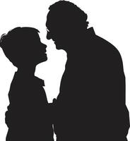 silhouette of Grandparent's Day on white background vector
