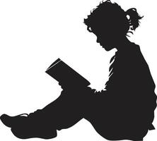 Silhouette of National Read a Book Day on white background vector